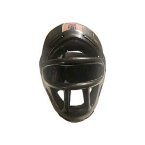ProForce Headguard W/Face Cage Black Vinyl Size Adult Small Sparring MMA Combat